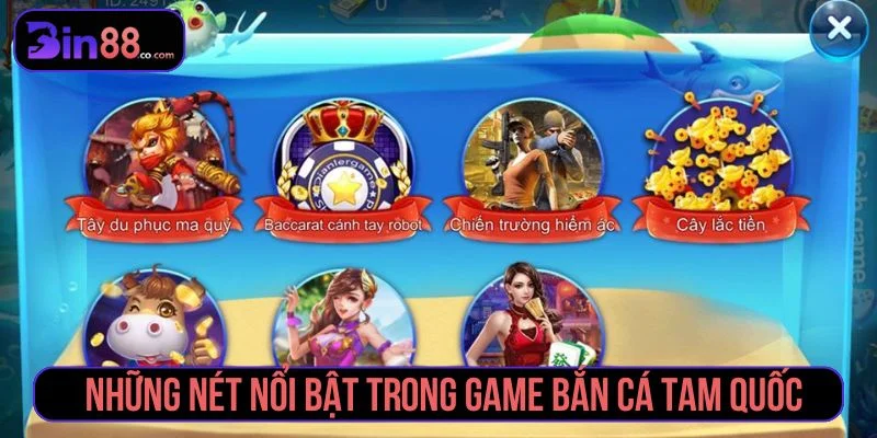 Bắn cá Tam Quốc có hệ thống vũ khí đa dạng 