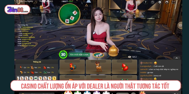 Bin88 – Trang Chủ Game Đổi Thưởng Thượng Lưu #1 Châu Á Casino chất lượng ổn áp với dealer là người thật tương tác tốt
